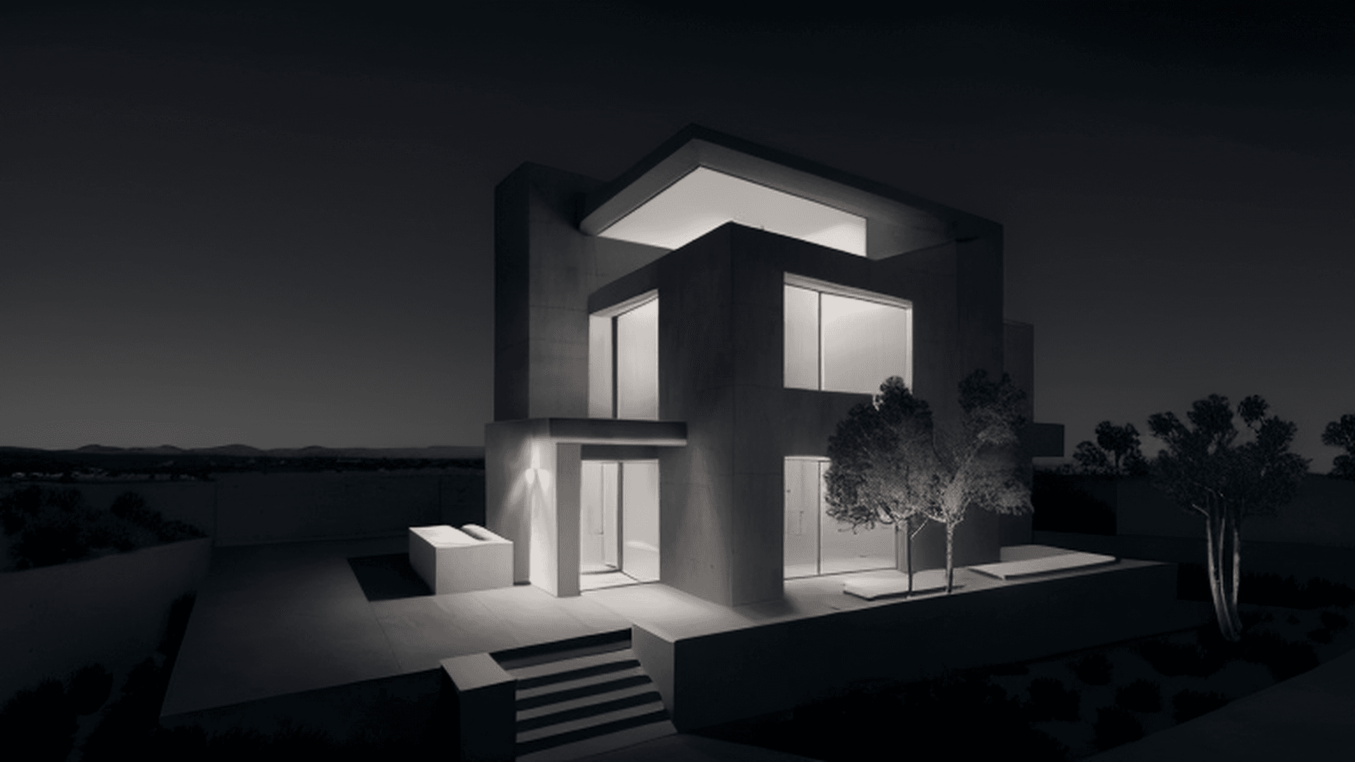 Opción 3 — Concreto y Grises