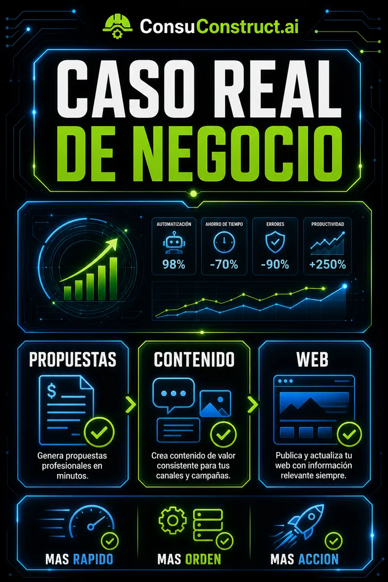 Caso real de negocio con métricas de automatización