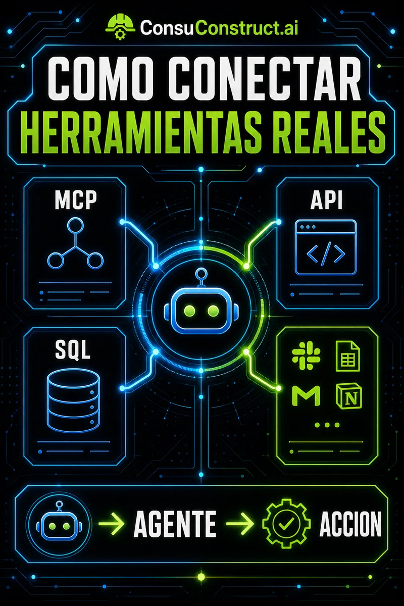 Cómo se conectan herramientas reales: MCP, API, SQL